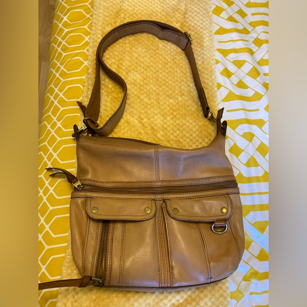 Fossil Leather Messenger Bag
